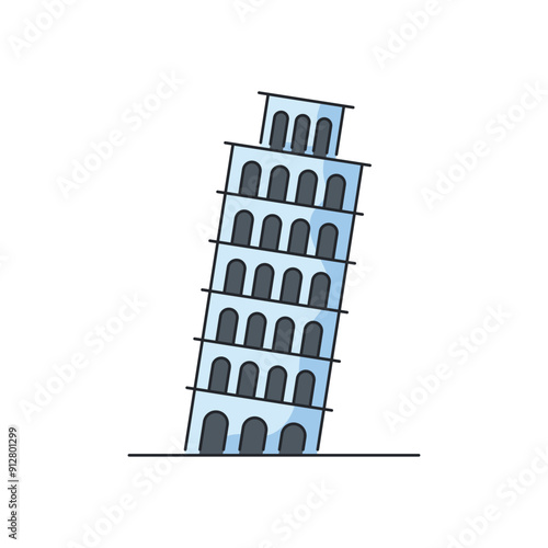 Leaning Tower Of Pisa  vector icon