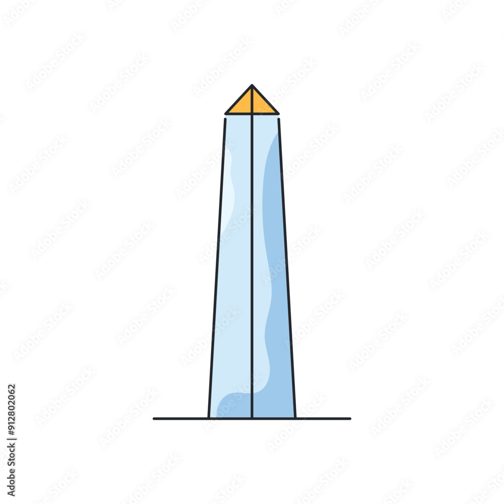 Fototapeta premium Washington Monument vector icon