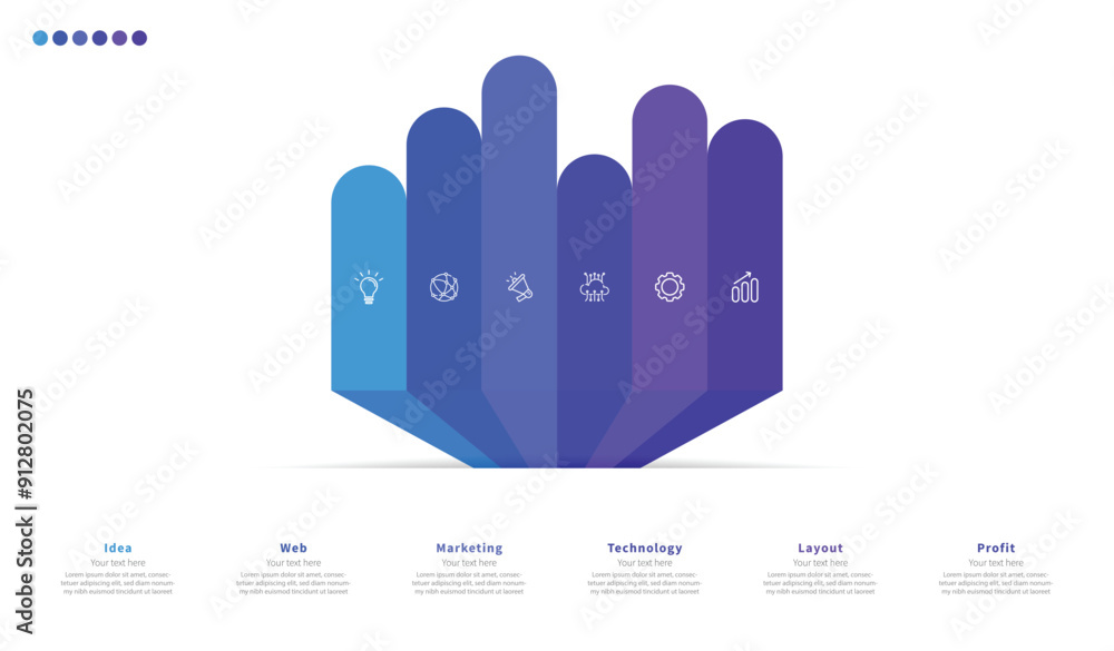 Modern minimalist elegant clean circular steps editable infographic design template vector Modern minimalist elegant clean circular steps editable infographic design template vector