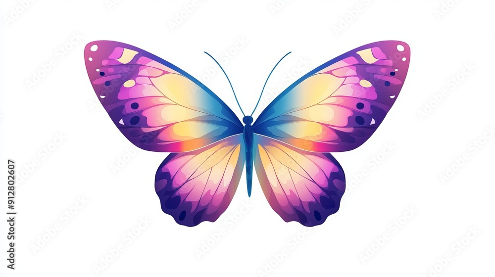 Obraz premium Beautiful Mandala Butterfly Patterns for Relaxation