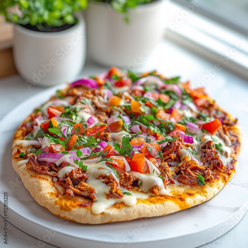 Delicious Homemade Flatbread Pizzas with Fresh Toppings