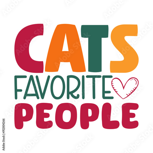 Cats favorite people T-shirt Design Lover