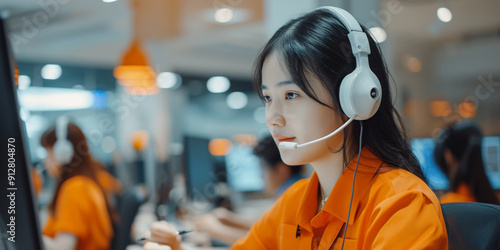 Obraz na płótnie 고객센터,콜센터,CRM