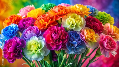 Wallpaper Mural Capturing the Beauty of Carnations in a Colorful Explosion  Generative AI Torontodigital.ca