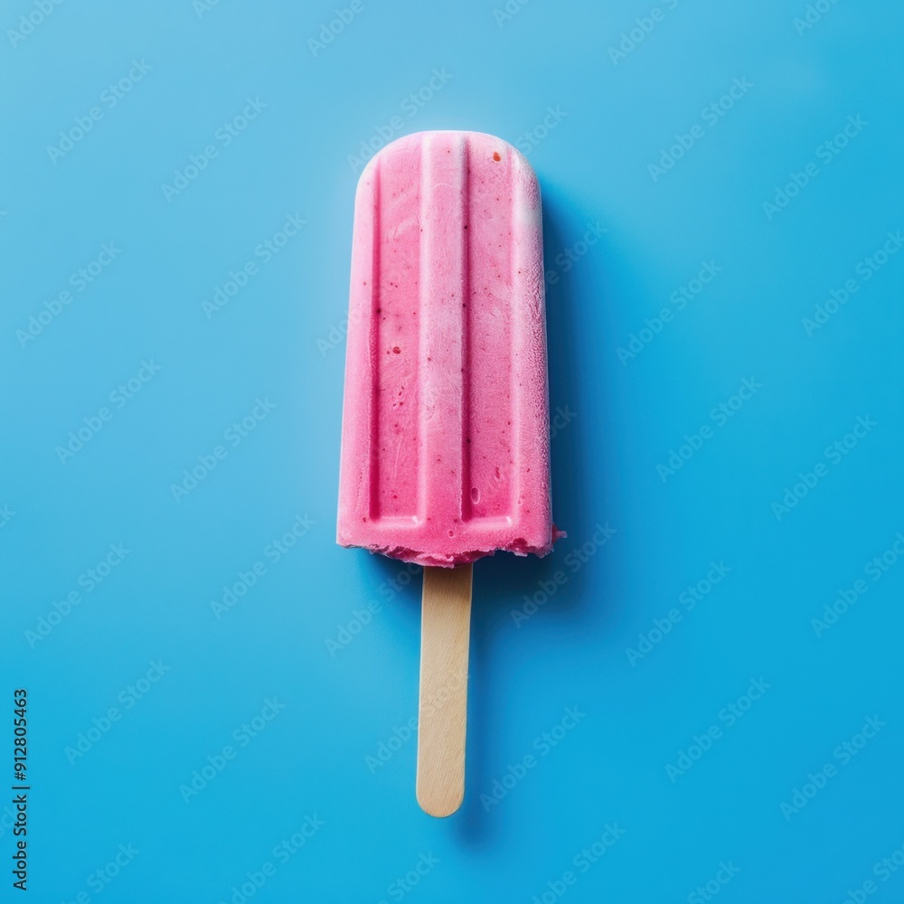 Minimal Summer Concept with Ice Cream Stick on Blue Background
Minimal Summer Concept with Ice Cream Stick on Blue Background
