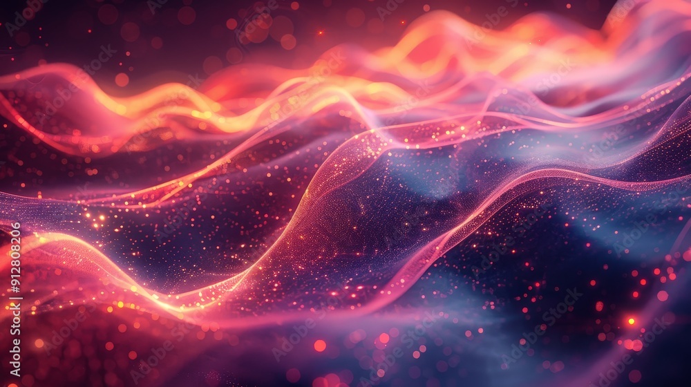 Abstract digital art with neon lines and shapes Abstract digital art with neon lines and shapes