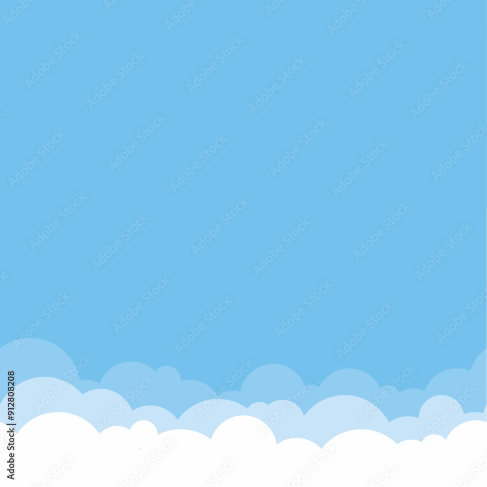 Blue sky seamless pattern with clouds Blue sky seamless pattern with clouds