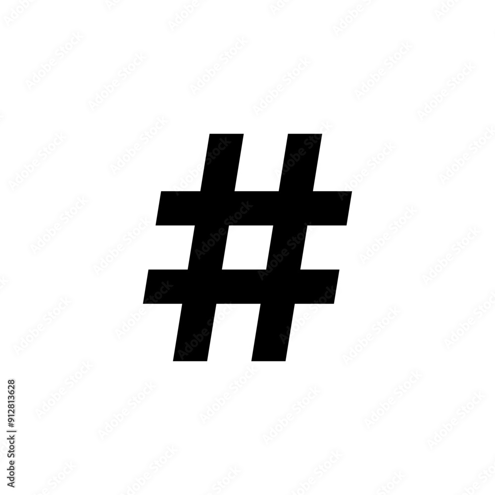 Obraz premium Hashtag icon in generic style. Social media element