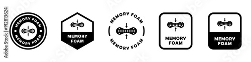 Memory foam - vector signs for pillow or mattress.