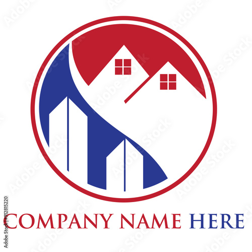 real estate constriction house home loan  logo