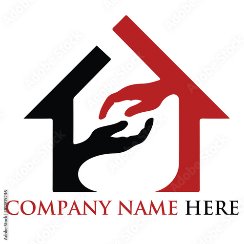 real estate constriction house home loan  logo