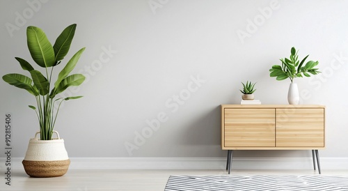 Bamboo entryway cabinet with sleek metal legs in a minimalist hallway bamboo furniture modern flair