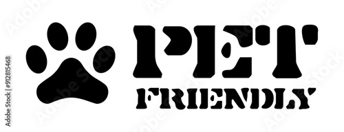 Pet friendly logo with icon and text.