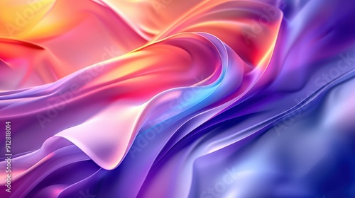 Wallpaper Mural Colorful abstract fabric swirls creating a vibrant, dreamy landscape with soft gradients and smooth textures, perfect for creative designs. Torontodigital.ca