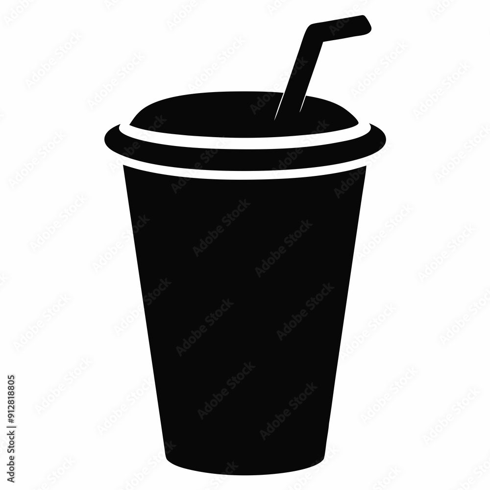 Paper cup of coffee isolated on white, coffee cup vector illustration, glass vector art, coffee cup silhouette, coffee glass vector icon, eps Paper cup of coffee isolated on white, coffee cup vector illustration, glass vector art, coffee cup silhouette, coffee glass vector icon, eps