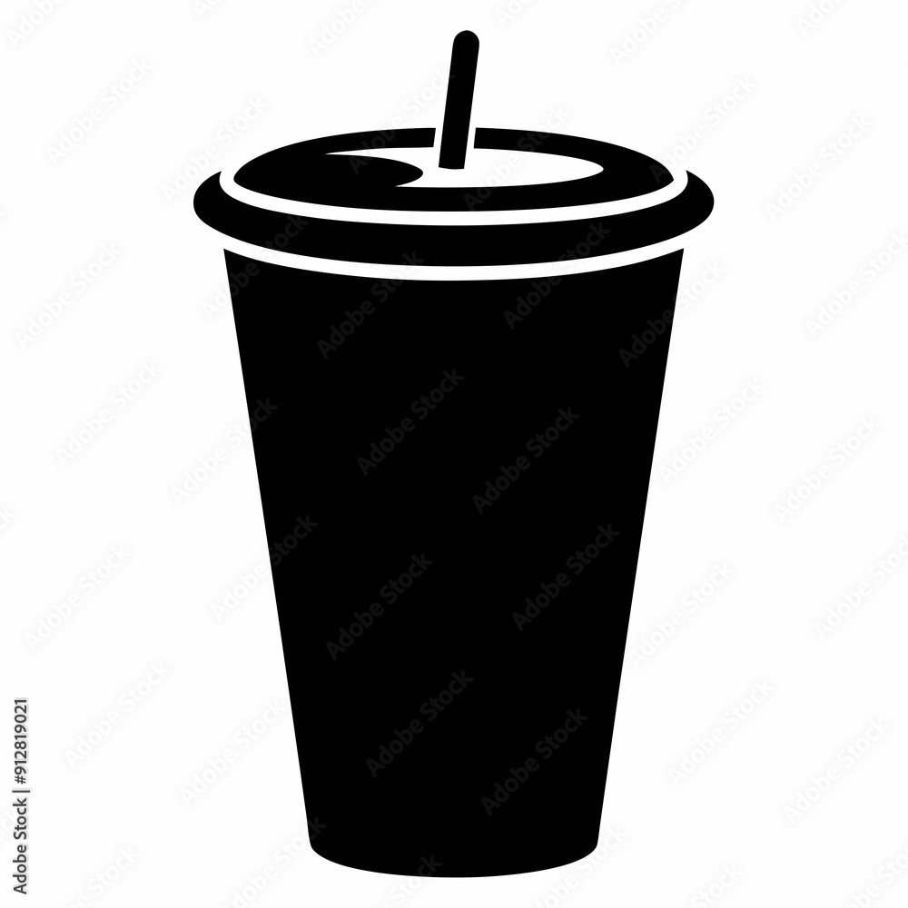 Paper cup of coffee isolated on white, coffee cup vector illustration, glass vector art, coffee cup silhouette, coffee glass vector icon, eps Paper cup of coffee isolated on white, coffee cup vector illustration, glass vector art, coffee cup silhouette, coffee glass vector icon, eps