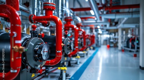 Boiler room in a school, ensuring a warm and comfortable learning environment Reliable and efficient, essential and supportive, educational facilities