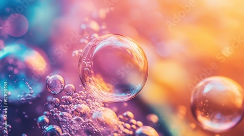 Shot of bubbly. Concept Bubble Photography