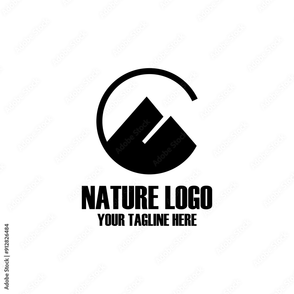 Fresh nature logo design vector. Nature logo minimalist isolated symbol design Fresh nature logo design vector. Nature logo minimalist isolated symbol design