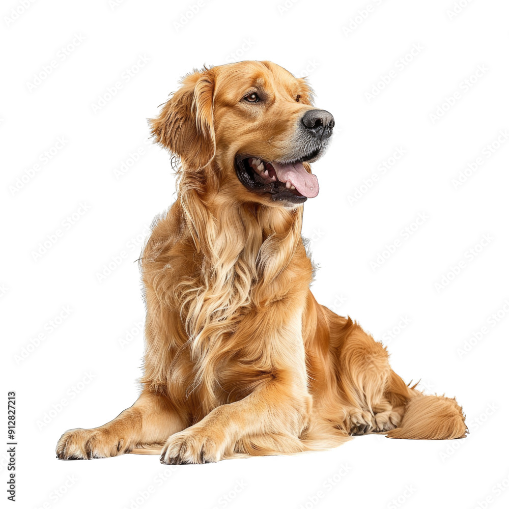 Brown thirsty dog or dog in sitting pose isolated on transparent background cutout png Brown thirsty dog or dog in sitting pose isolated on transparent background cutout png