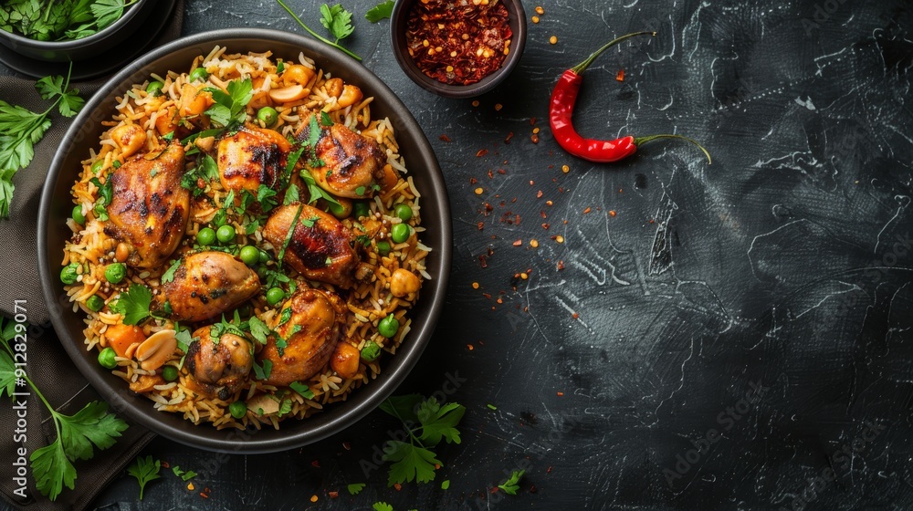The most well-liked Arabian biryani, Chicken Kabsa, is prepared from scratch. Mirror the space picture. The most well-liked Arabian biryani, Chicken Kabsa, is prepared from scratch. Mirror the space picture.