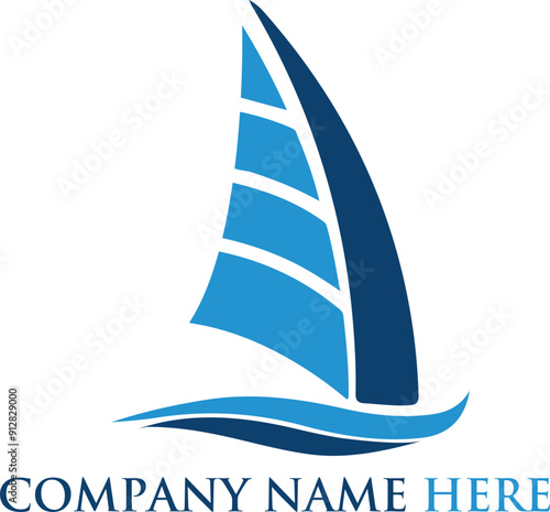 boat sea ship yachts sailboat sail logo