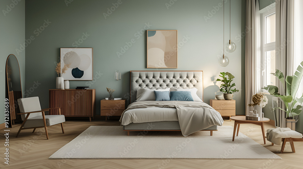 Modern Nordic Bedroom with Classic Elements Modern Nordic Bedroom with Classic Elements