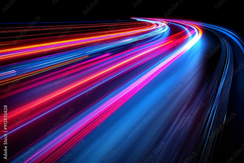 Abstract high-energy particle trails Abstract high-energy particle trails