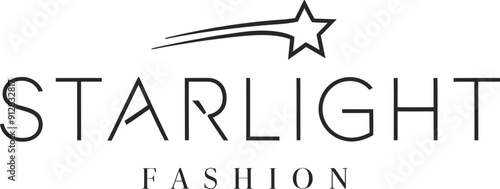 Star style fashion business logo design. AI generative.
