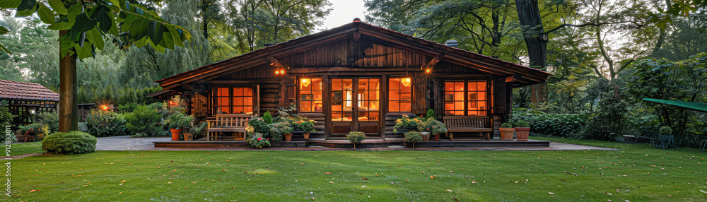 A large house with a porch and a yard A large house with a porch and a yard