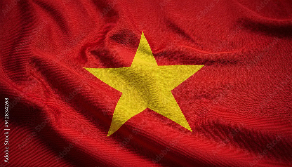 Background Vietnam flag flying with a simple wavy texture Background Vietnam flag flying with a simple wavy texture