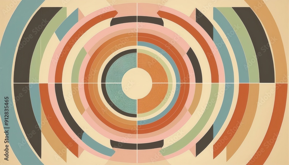 Retro Geometric Abstract Art Pattern Retro Geometric Abstract Art Pattern