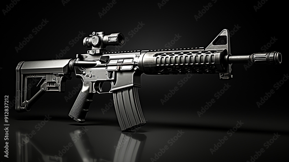 3d army weapon photo. generative ai 3d army weapon photo. generative ai