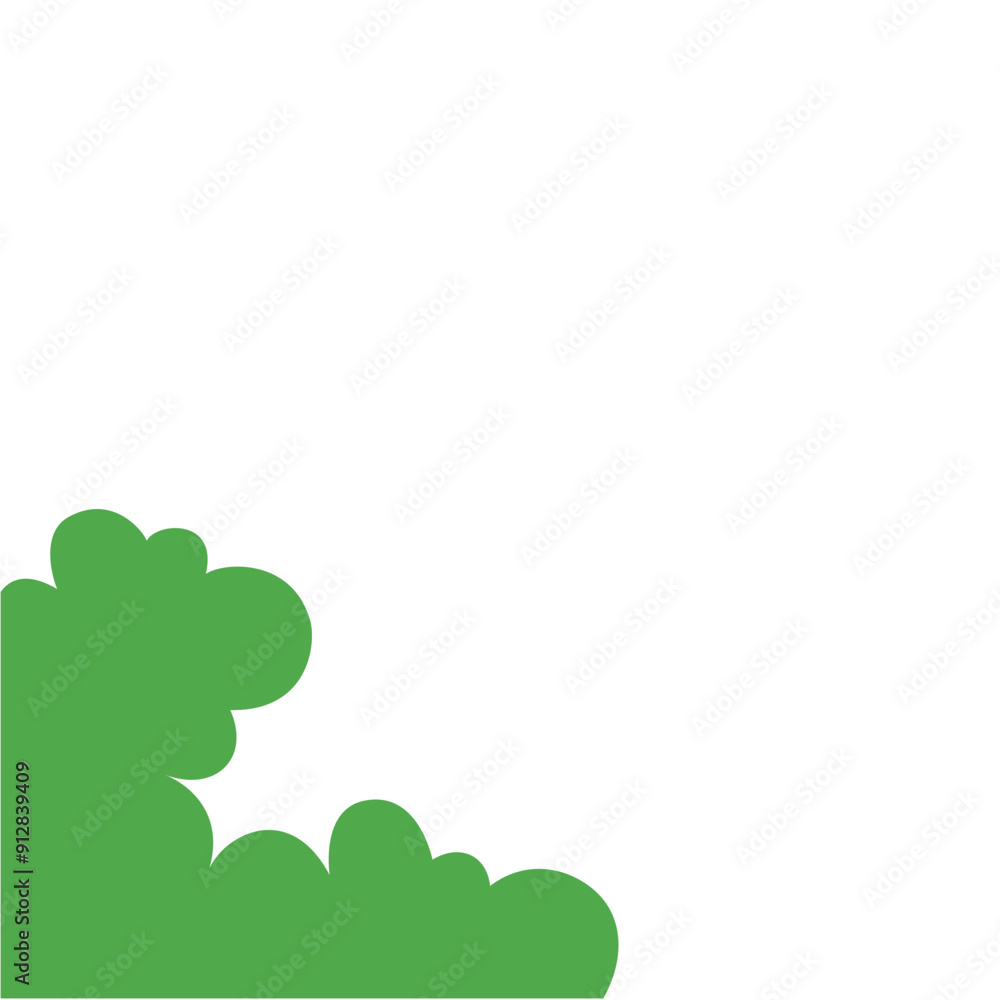 Flat Grass Corner Border