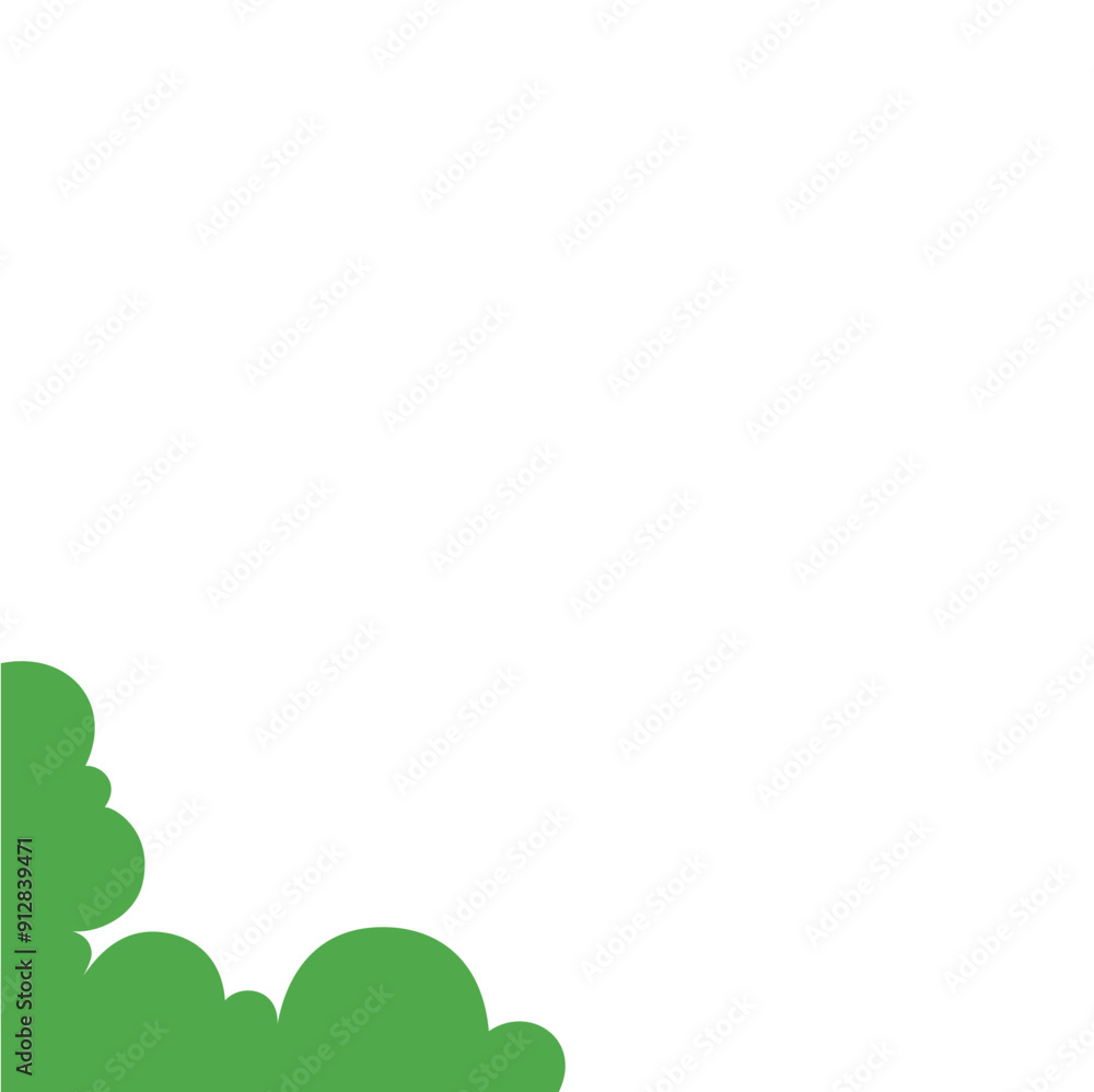 Flat Grass Corner Border