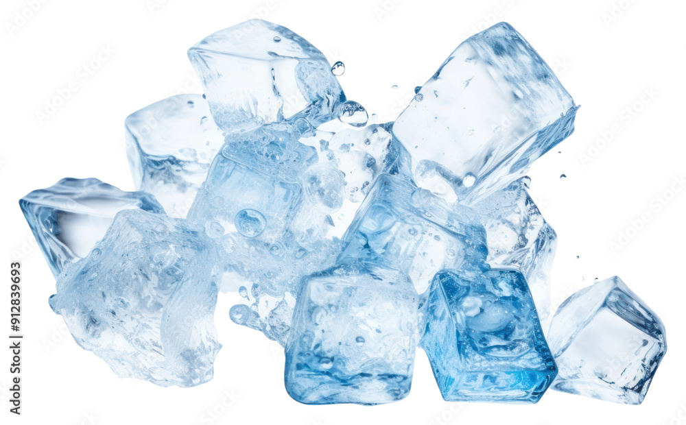 Crystal clear ice cubes image Crystal clear ice cubes image