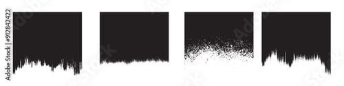 black grunge brush stroke template.