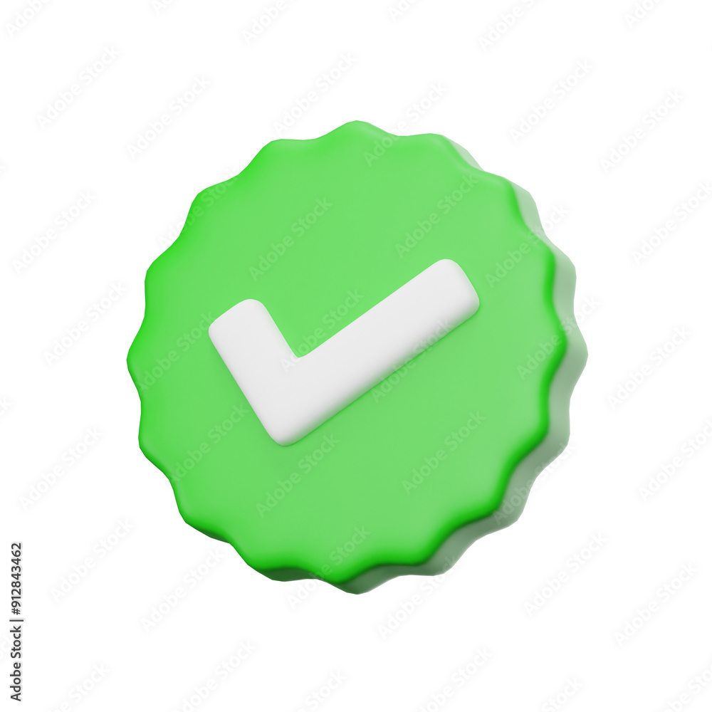 tick check approve complete 3d icon tick check approve complete 3d icon