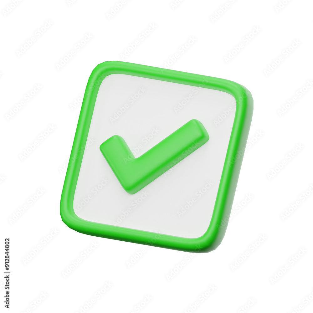 tick check approve complete 3d icon tick check approve complete 3d icon