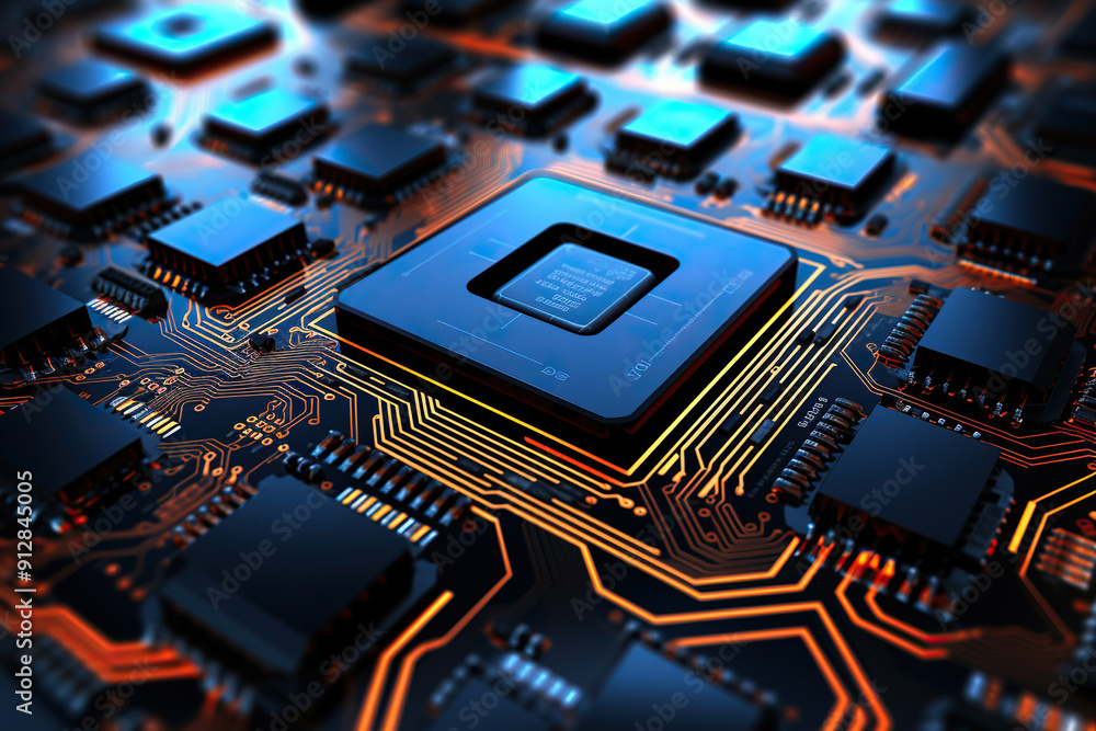 Generative ai on theme of beautiful surface microchip for design natural abstract background Generative ai on theme of beautiful surface microchip for design natural abstract background
