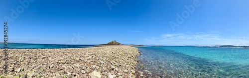 Photographie panoramique du littoral breton.