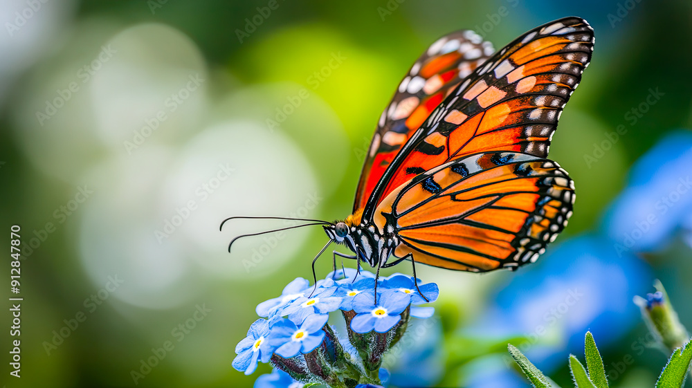 Fototapeta premium Ein Schmetterling auf einer Sommerwiese