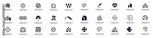 Abstract random Logo And Icon Set.