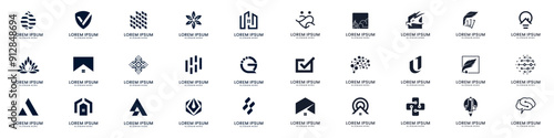 Abstract Business Identity Logo And Icon Set.