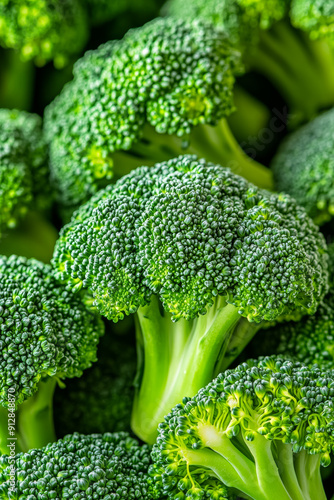 Wallpaper Mural Closeup of broccoli florets showcasing the vibrant green buds and intricate textures of the vegetables surface  Torontodigital.ca