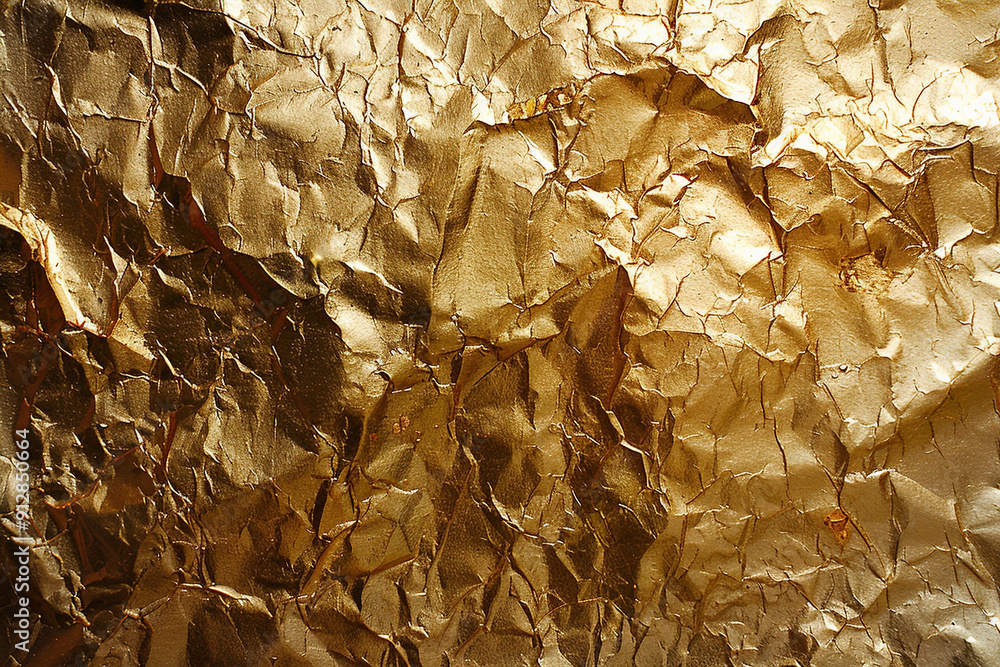 Generative ai on theme of beautiful texture metal creasy foil, design natural abstract background Generative ai on theme of beautiful texture metal creasy foil, design natural abstract background