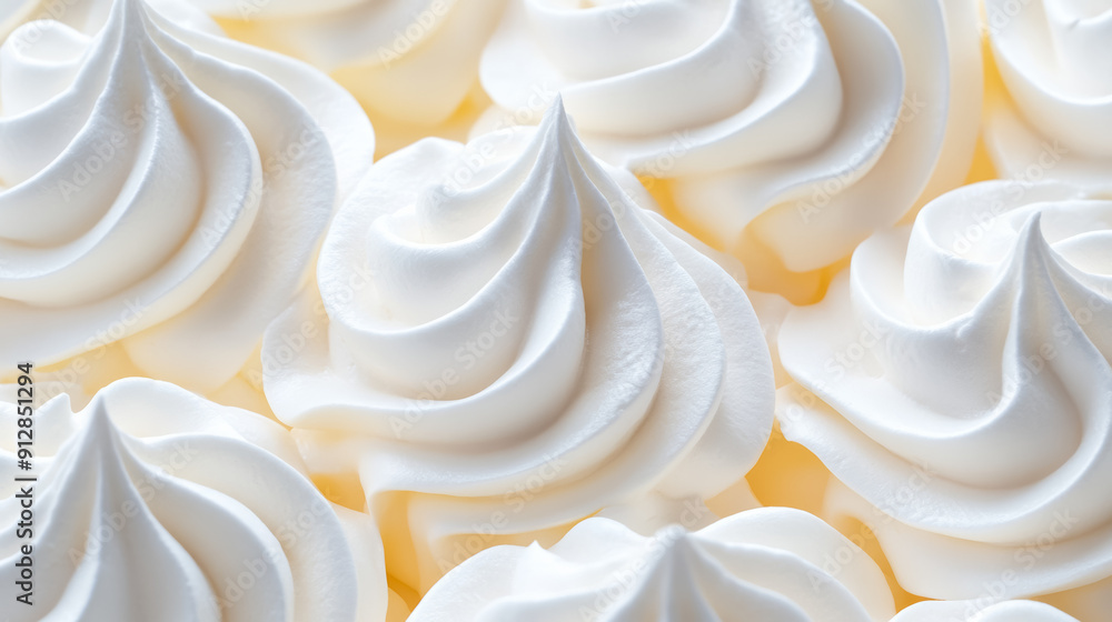 Macro shot of the texture of a pavlova highlighting the crisp meringue shell with a soft marshmallow like center Macro shot of the texture of a pavlova highlighting the crisp meringue shell with a soft marshmallow like center