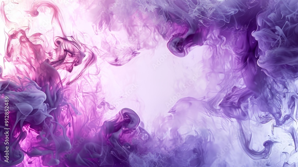 Fototapeta premium Swirling pink and purple smoke abstract artwork in soft light