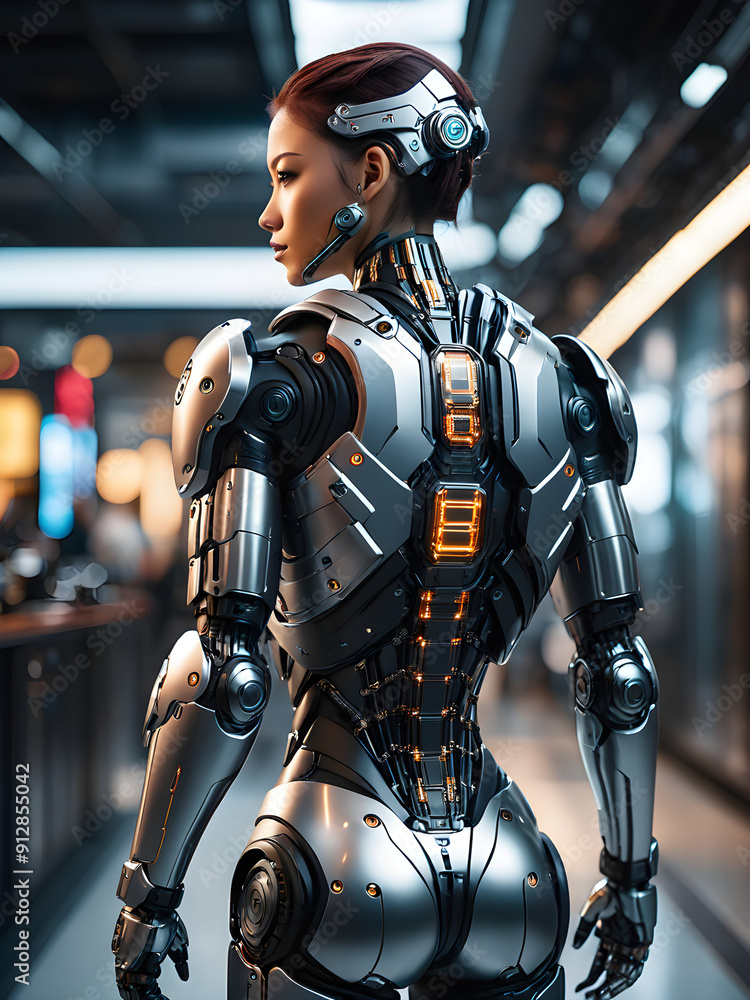 Close-up Portrat of a female Cyborg Close-up Portrat of a female Cyborg
