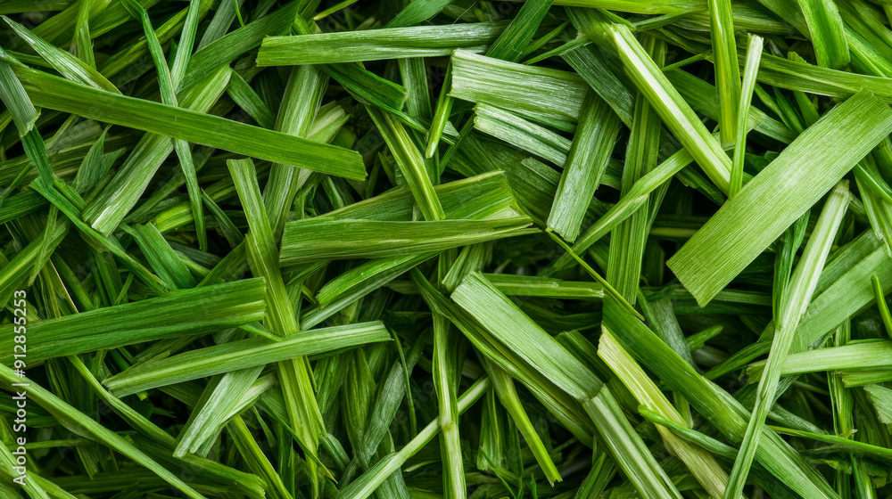 Macro shot of the texture of sheep haylage showcasing the chopped fermented grass and legume mix with moist texture Macro shot of the texture of sheep haylage showcasing the chopped fermented grass and legume mix with moist texture